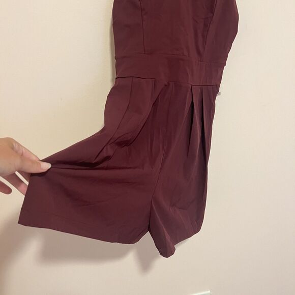 NWT Halara Breezeful Pocket Quick Dry Slip Romper in Amaranth Women's Size Small - Picture 6 of 10